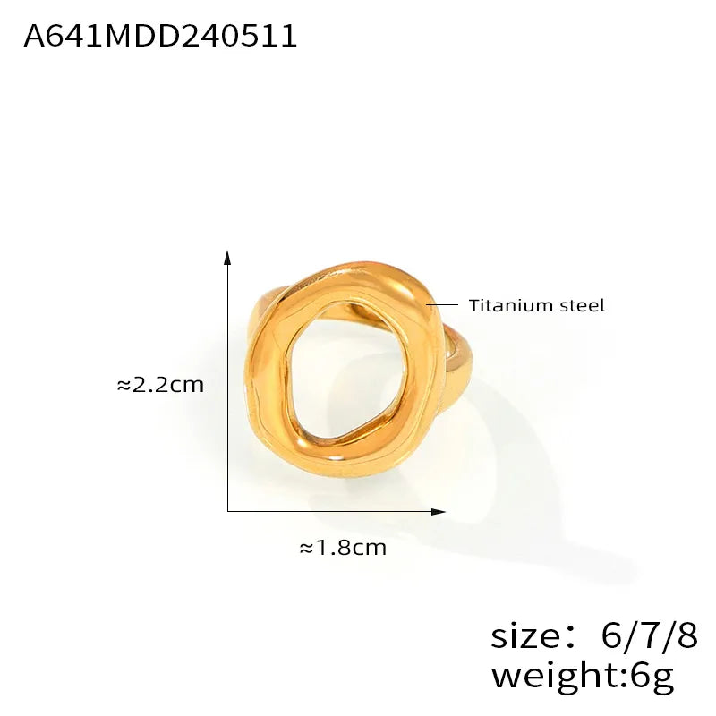 Anillo circulo irregular | Talla 7