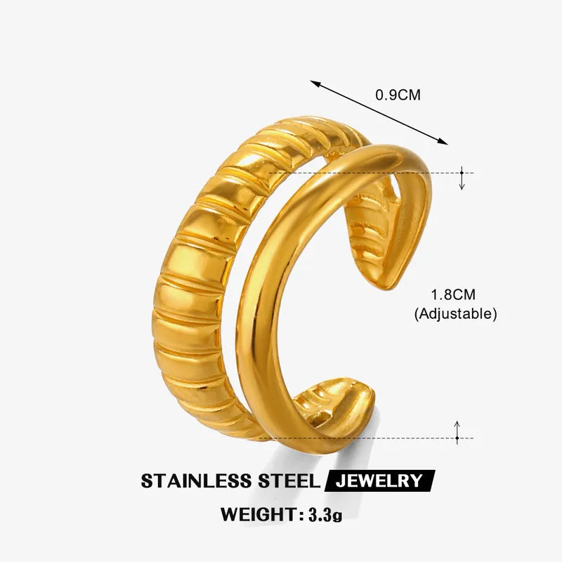 Anillo doble - Ajustable