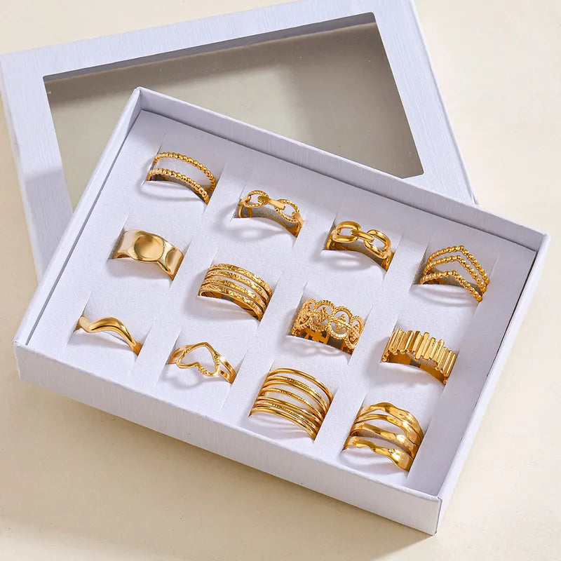 Kit II de 12 anillos variados | $1,78 c/u