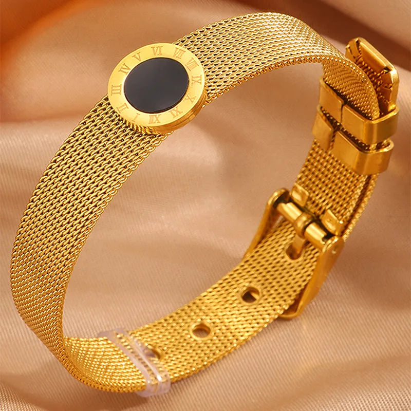 Kit de 2 Brazaletes tipo reloj estilo romano