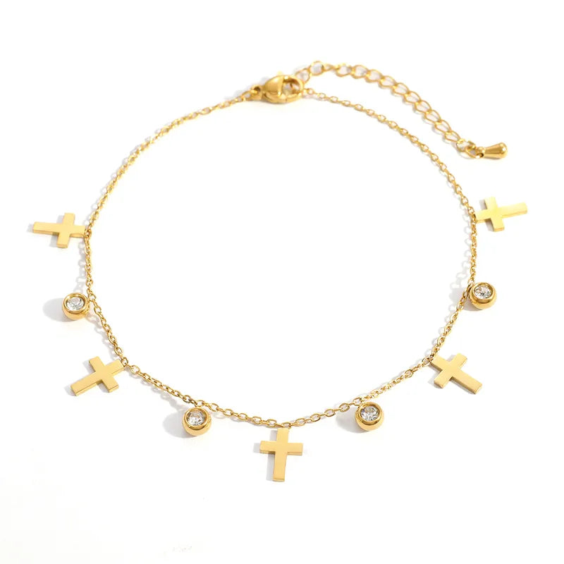 Tobillera de cruces
