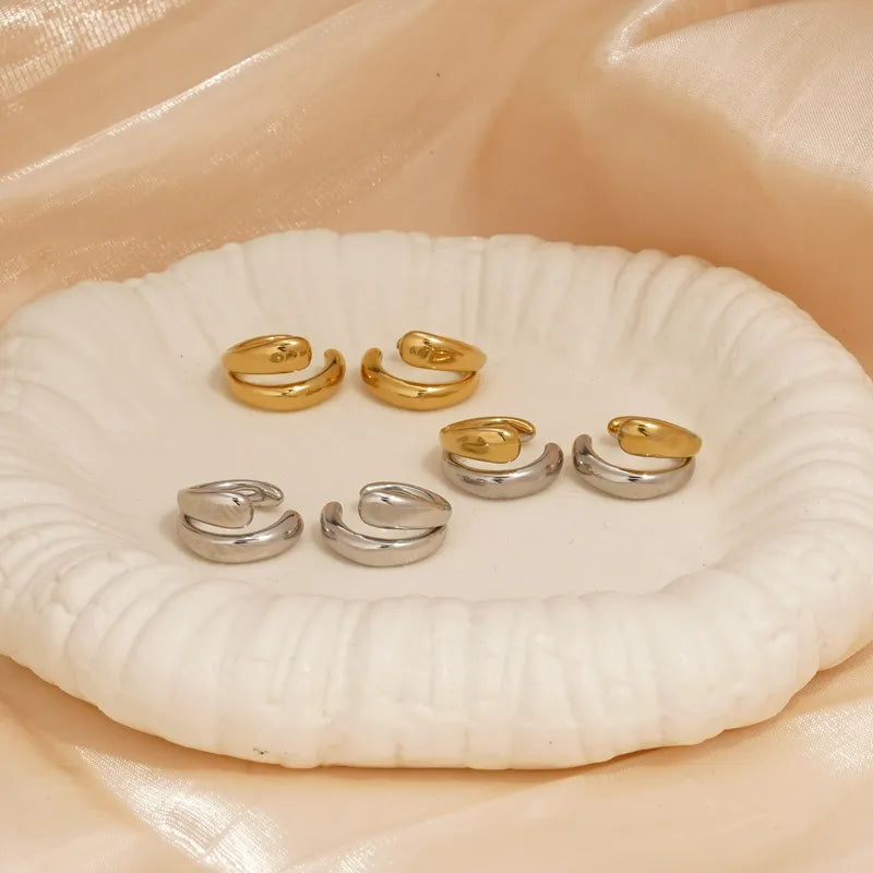 Earcuff liso doble banda
