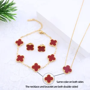 Zarcillos Van Cleef Vinotinto