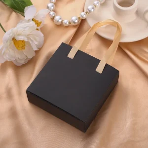 Caja/Bolsa Negra con beige