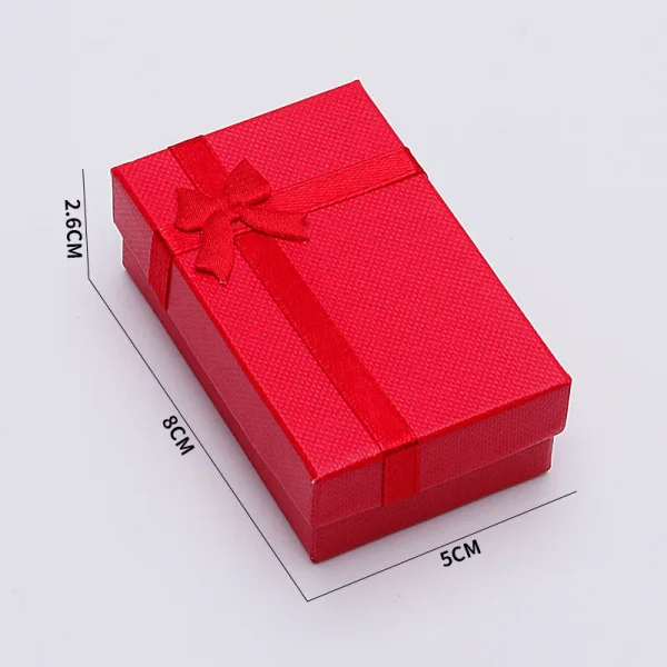 Mini caja rectangular con lazo ROJA