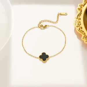 Pulsera Van Cleef de un dije - Negro