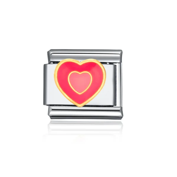 Charm - Corazon doble capa