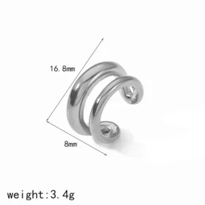 Earcuff doble - Plateado