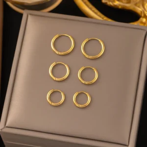 Set de 3 pares de argollas basicas