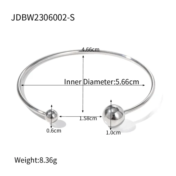 Brazalete ajustable balines | Plateado