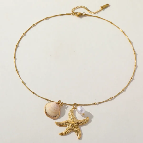 Collar de estrella y concha de mar